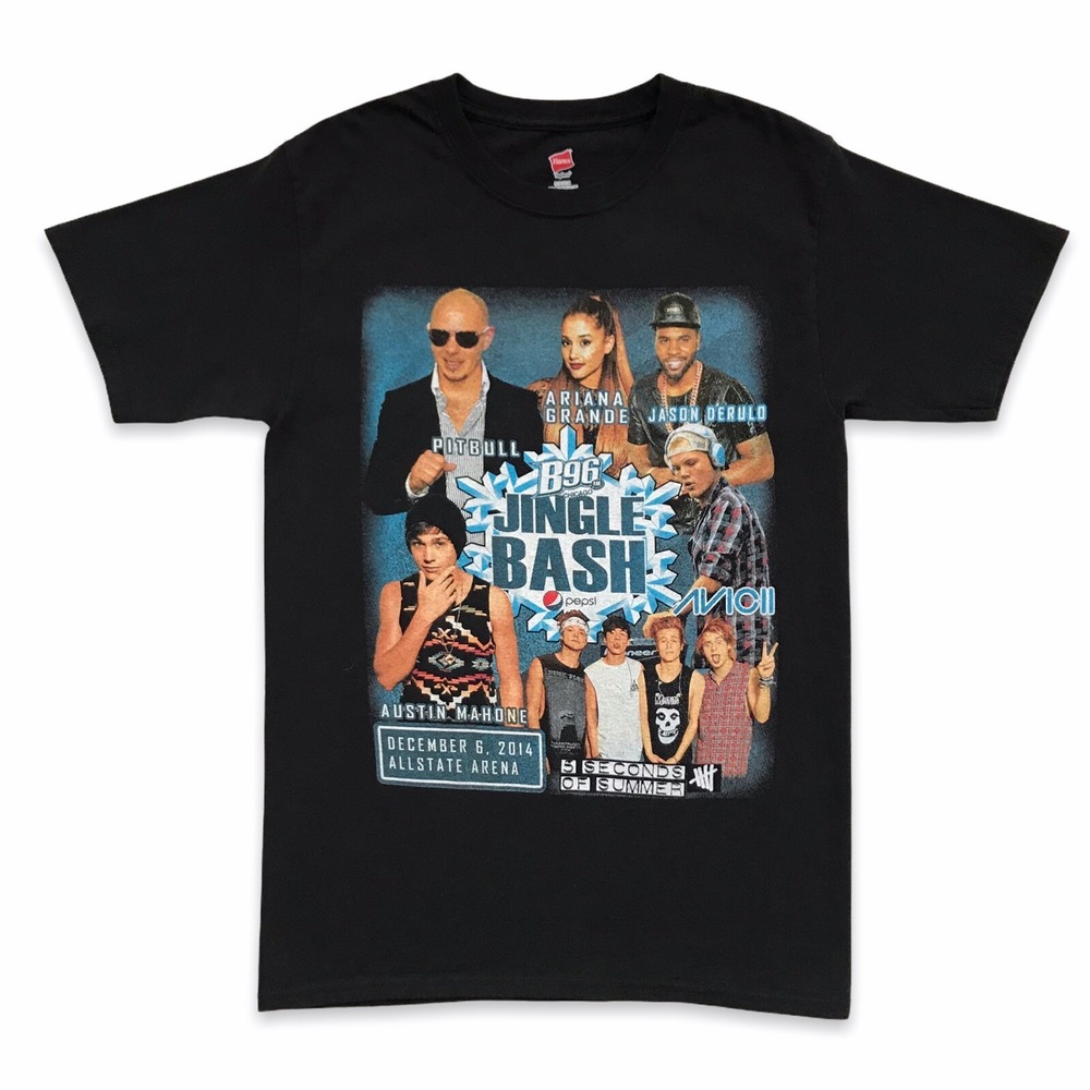 Vintage 2014 B96 Jingle Bash Shirt Size Small Ariana Grande Jason Derulo Pitbull